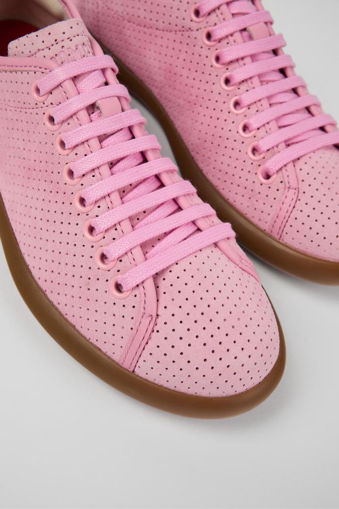 Pelotas Soller Pink Nubuck/Leather Sneaker for Women by CAMPER