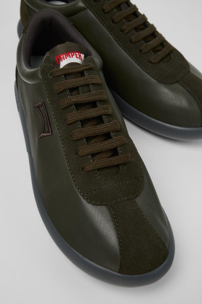 Pelotas XLF Green Leather and Nubuck Sneakers for Men. by CAMPER