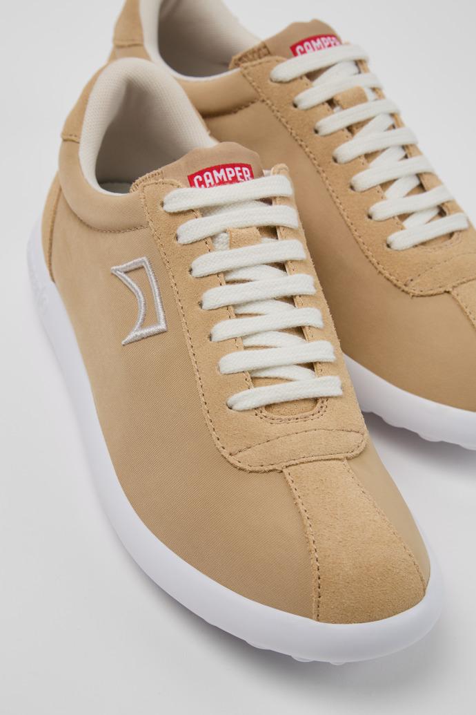 Pelotas XLite Beige Recycled PET and Nubuck Women's Sneakers. by CAMPER