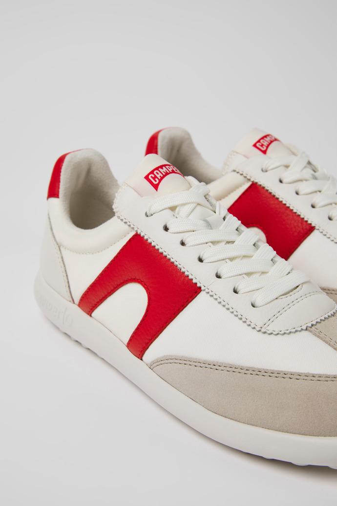 Pelotas XLite White and red leather and textile sneakers for women by CAMPER