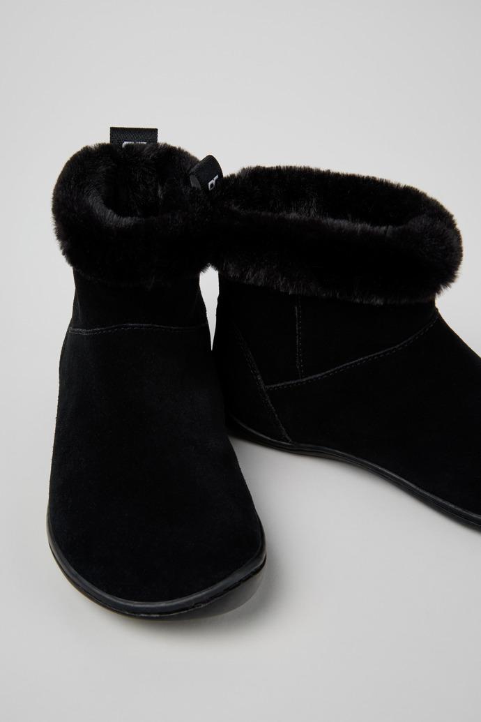 Peu Black Nubuck Ankle Boots for Kids. by CAMPER