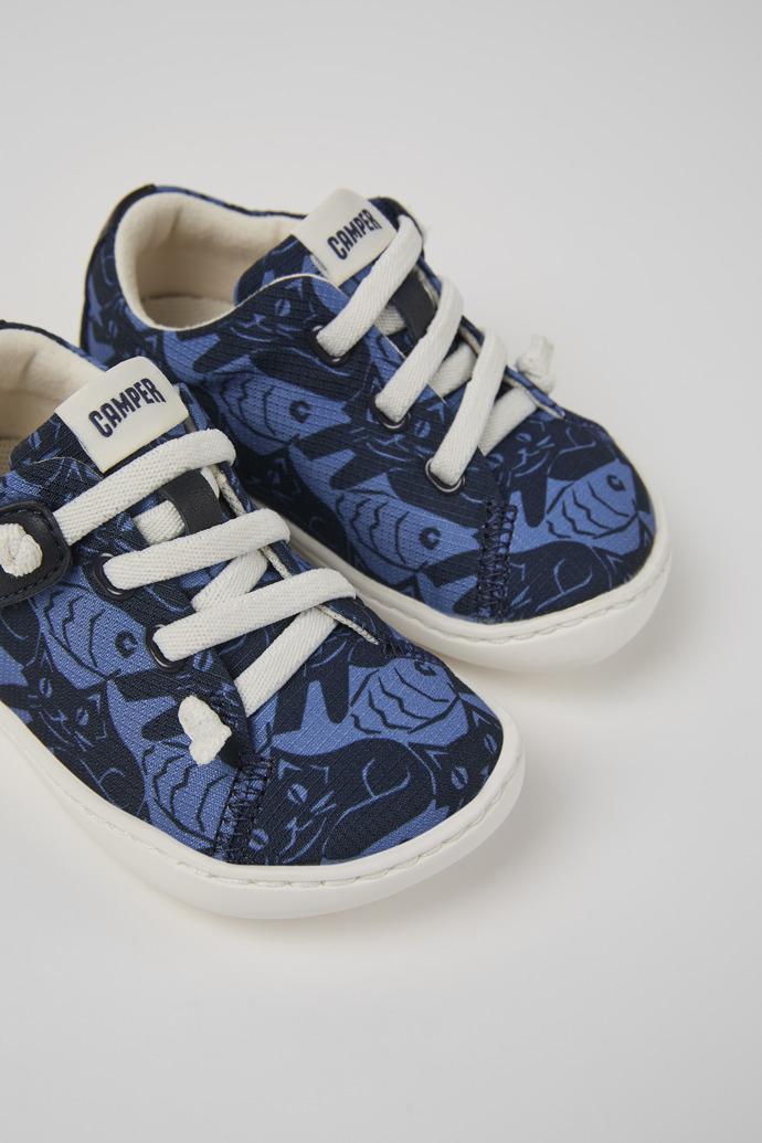 Peu Blue Recycled PET and Leather Kids' Shoes. by CAMPER