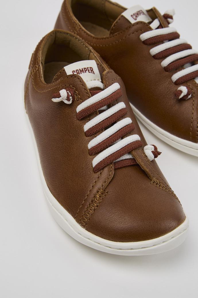Peu Brown Leather Kids' Shoes. by CAMPER