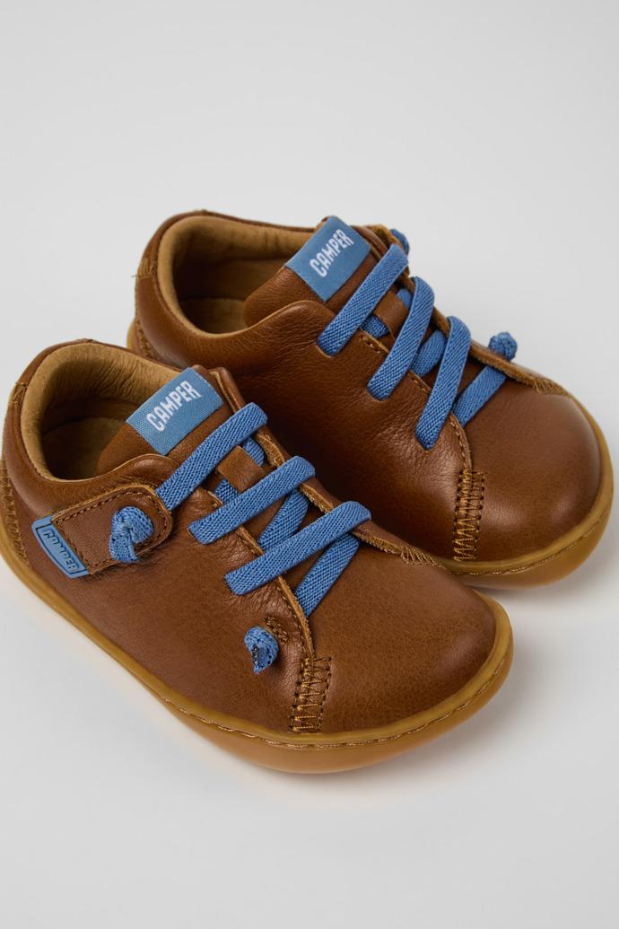 Peu Brown Leather Shoes for Kids. by CAMPER
