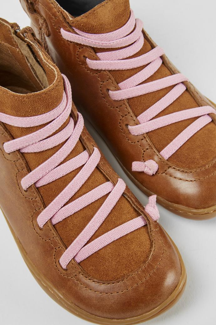 Peu Brown zip ankle boots by CAMPER