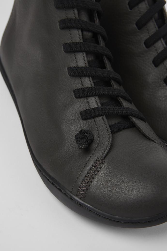 Peu Gray leather ankle boots for men by CAMPER