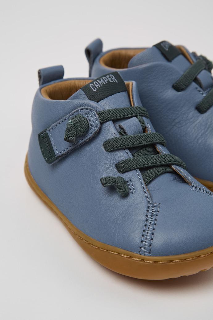 Peu Gray leather shoes for kids by CAMPER
