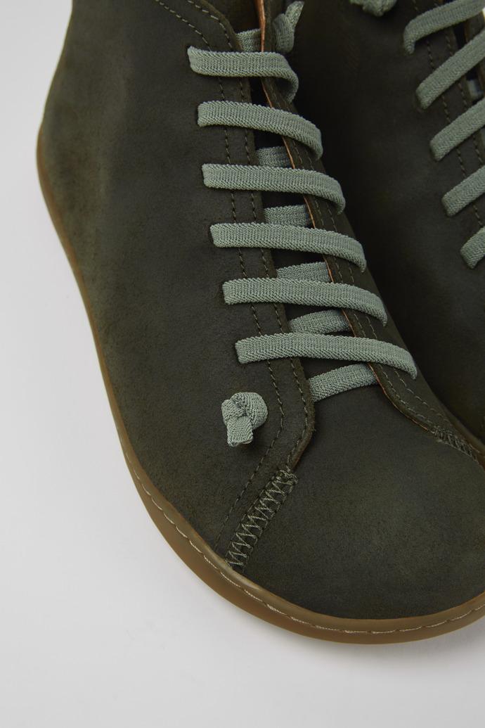 Peu Green-gray nubuck ankle boots for men by CAMPER