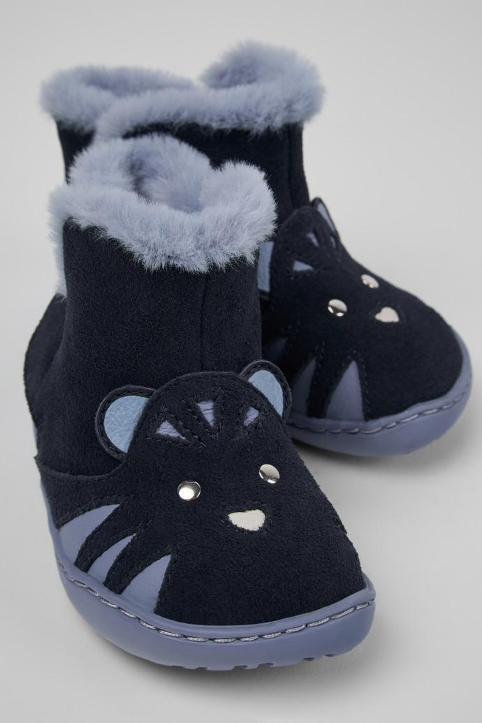 Peu Multicolor Nubuck and Leather Ankle Boots for Kids. by CAMPER