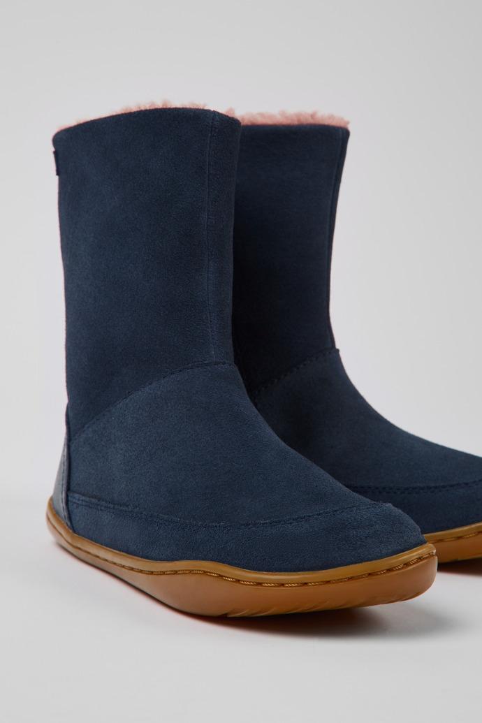 Peu Navy blue nubuck and leather boots by CAMPER