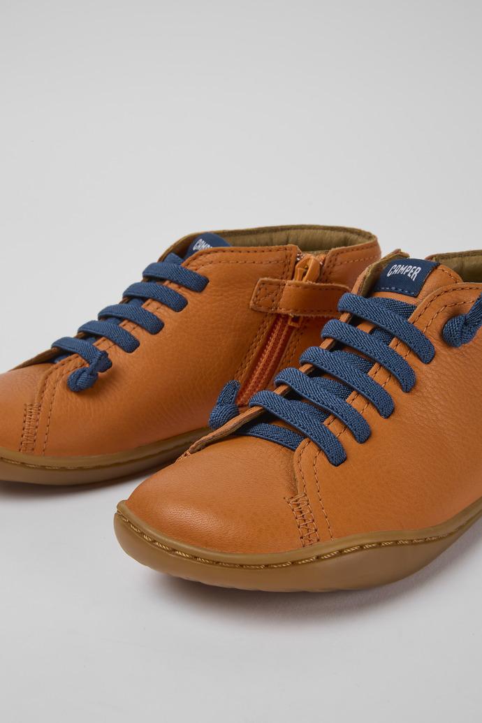 Peu Orange leather ankle boots by CAMPER