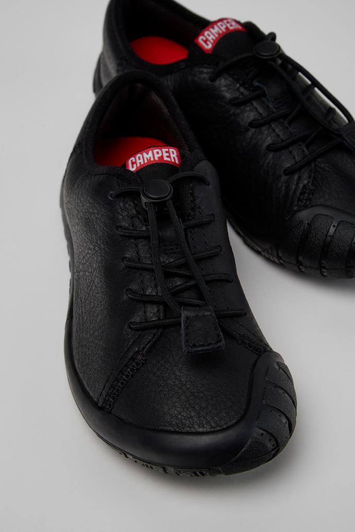Peu Path Black Leather Sneakers for Children. by CAMPER