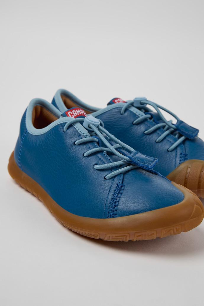 Peu Path Blue Leather Sneakers for Children. by CAMPER