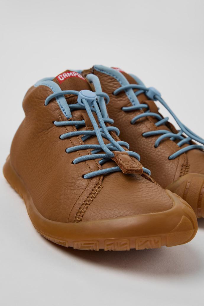 Peu Path Brown Leather Ankle Boots for Children. by CAMPER