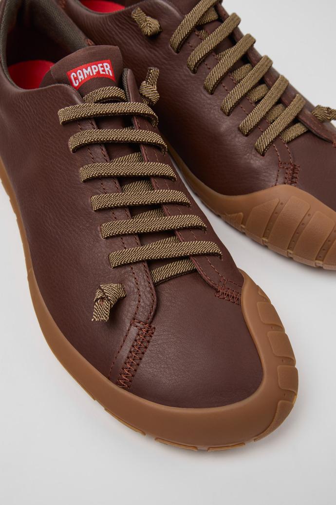 Peu Path+ Brown Leather Shoes for Men. by CAMPER