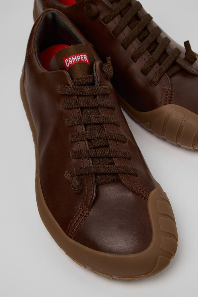 Peu Path+ Brown Leather Shoes for Men. by CAMPER