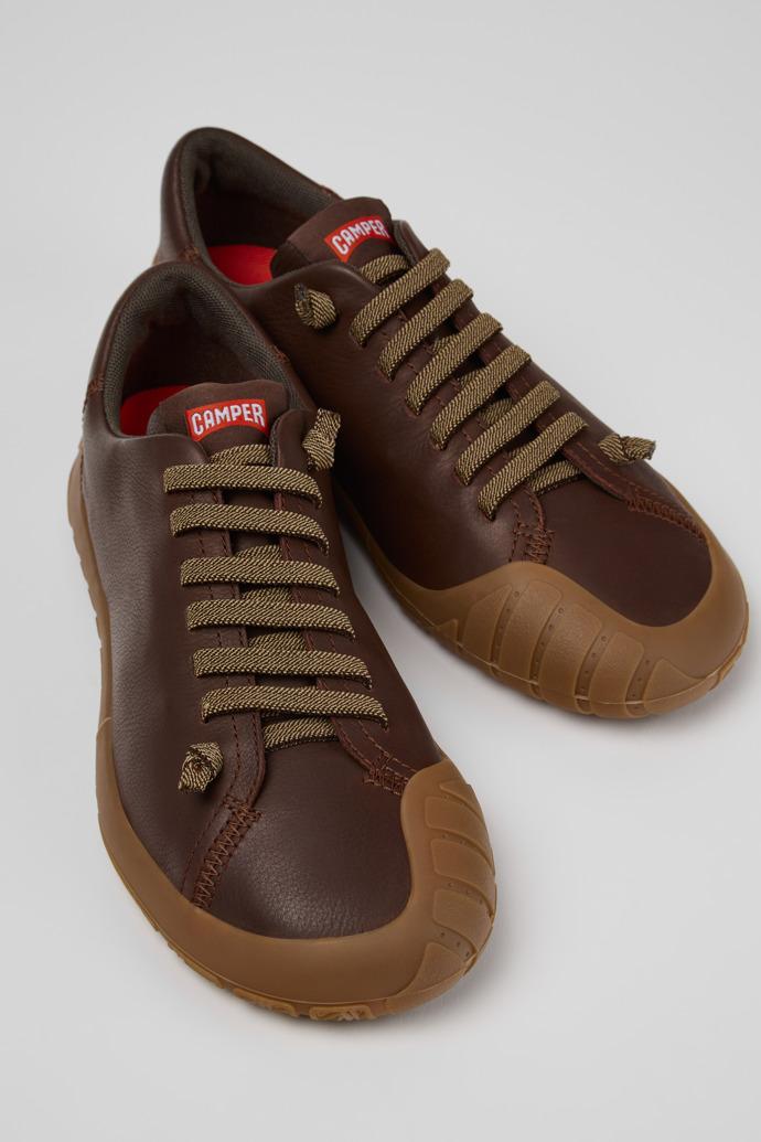 Peu Path+ Brown Leather Sneakers for Women. by CAMPER