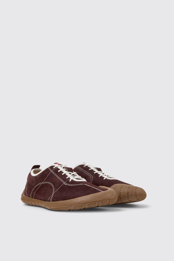 Peu Path Burgundy Nubuck Sneakers for Men. by CAMPER