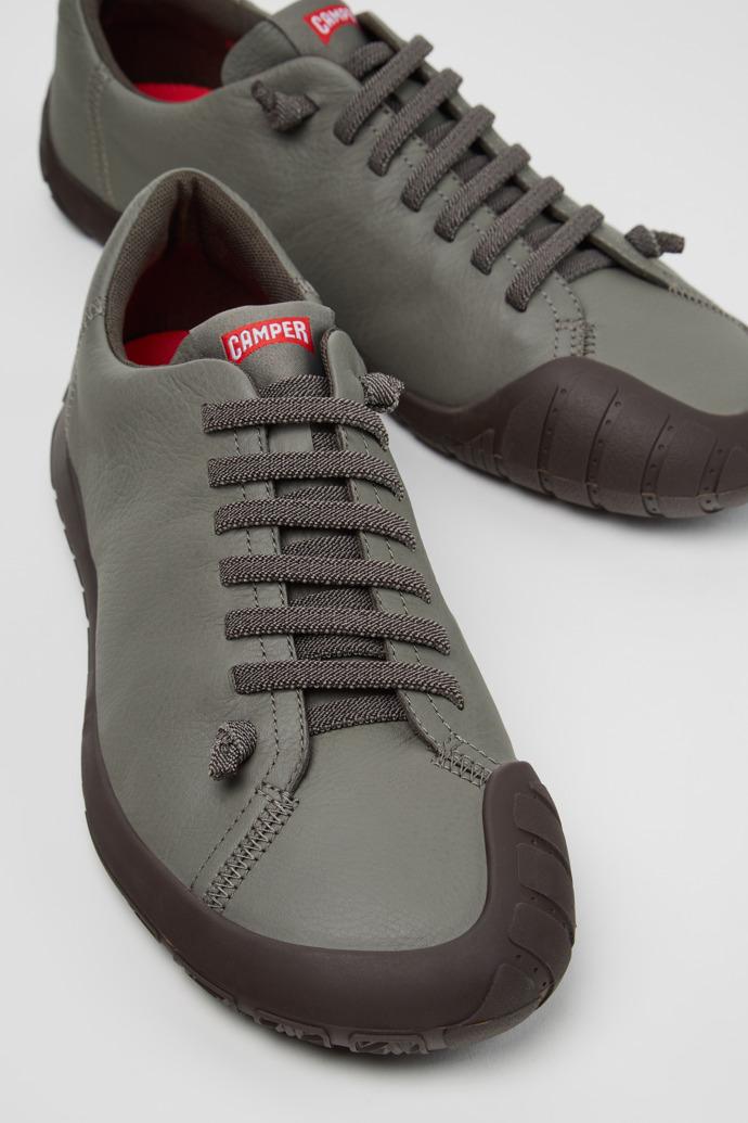 Peu Path+ Gray Leather Shoes for Men. by CAMPER