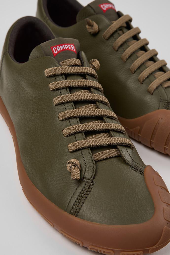 Peu Path+ Green Leather Shoes for Men. by CAMPER