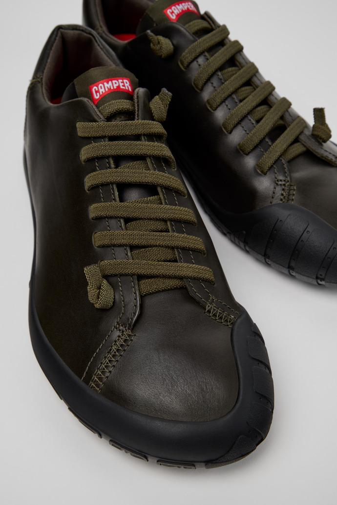 Peu Path+ Green Leather Shoes for Men. by CAMPER