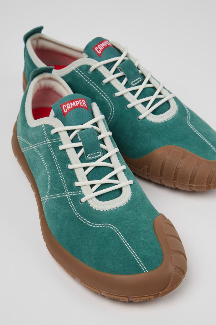 Peu Path+ Green Nubuck Leather Sneakers for Women. by CAMPER