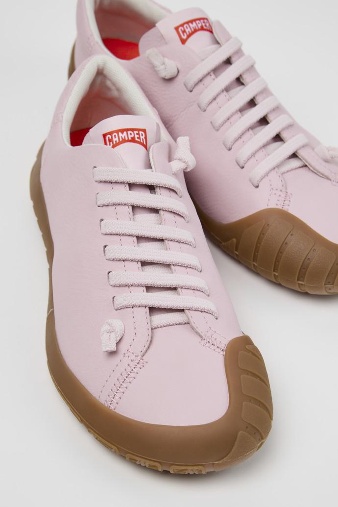 Peu Path+ Pink Leather Sneakers for Women. by CAMPER