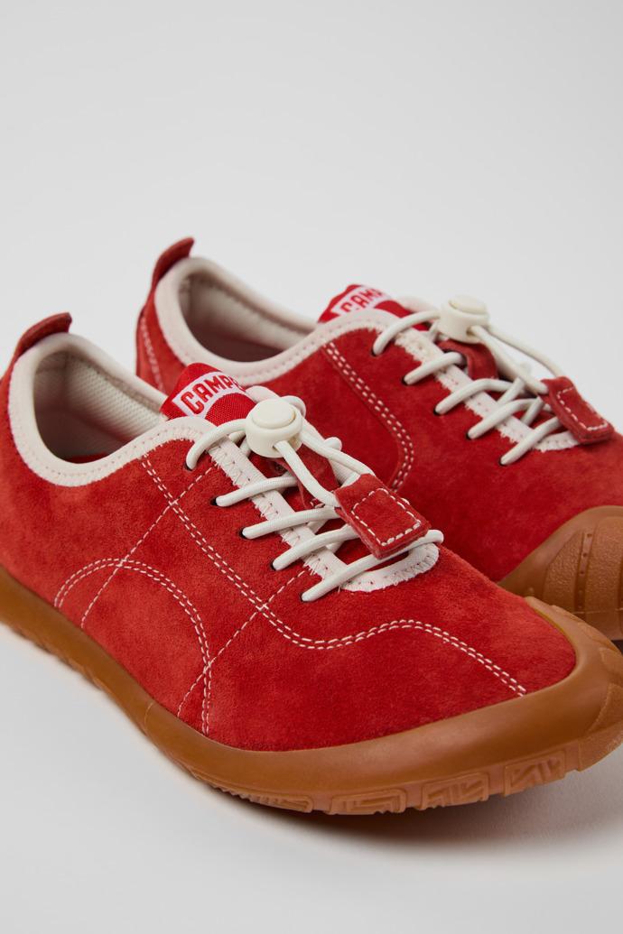 Peu Path Red Nubuck Sneakers for kids. by CAMPER
