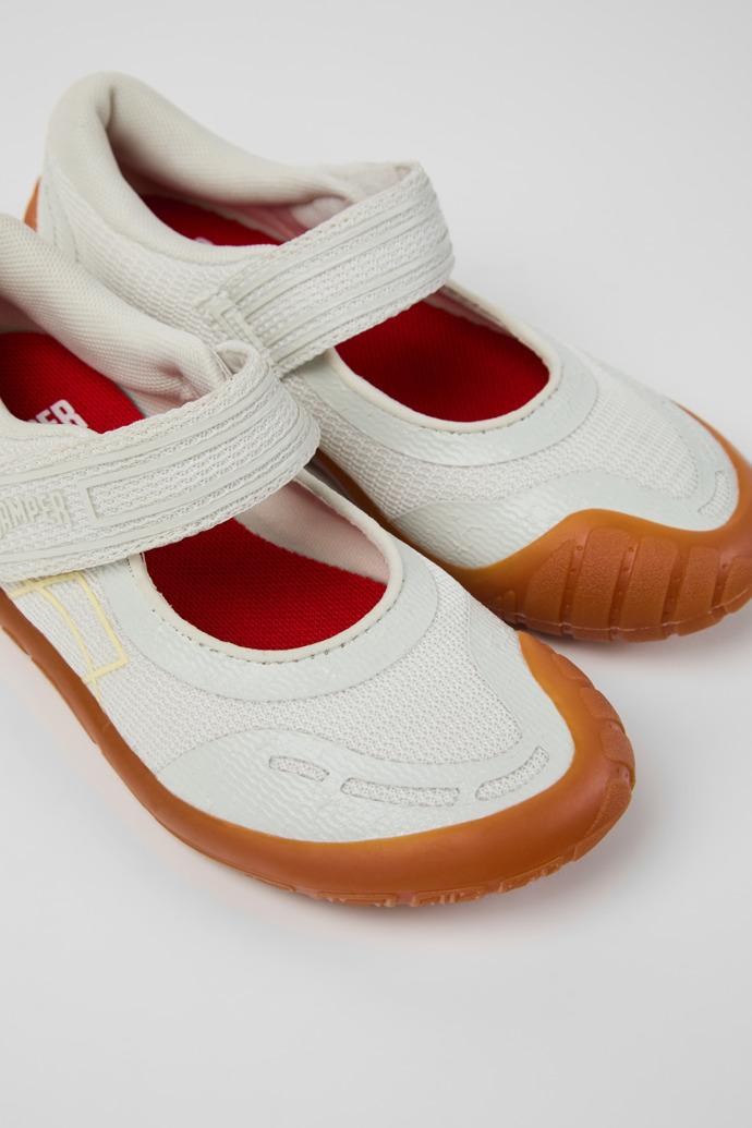 Peu Path White Textile and Leather Shoes for kids. by CAMPER