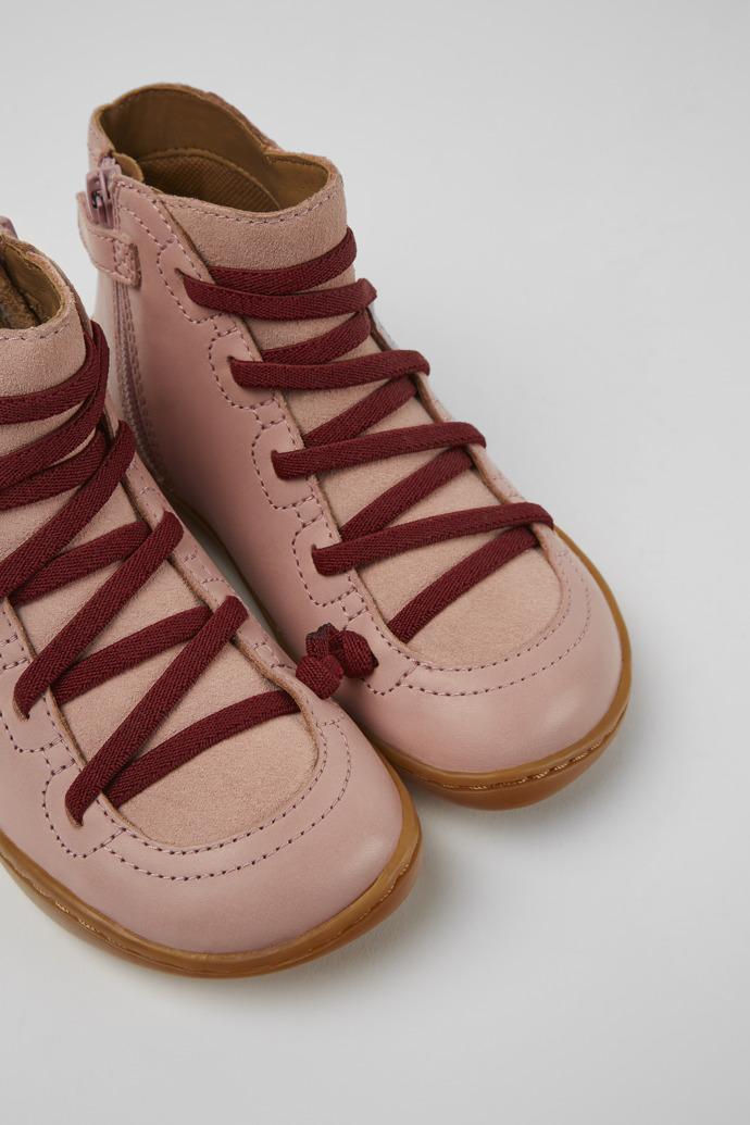 Peu Pink leather and nubuck boots by CAMPER