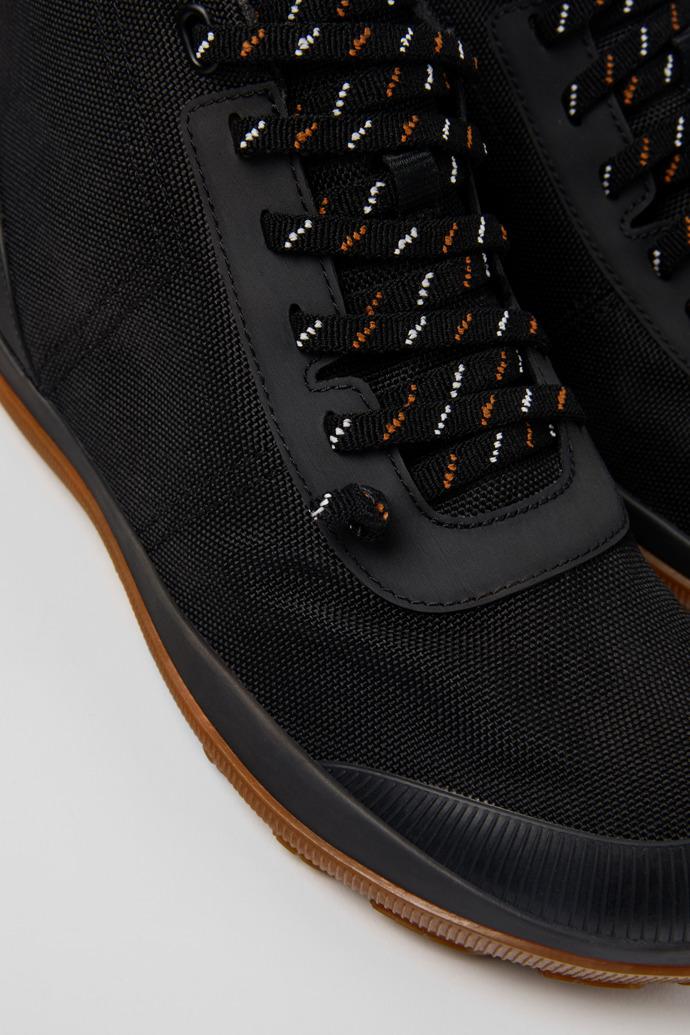 Peu Pista Black textile ankle boots for men by CAMPER