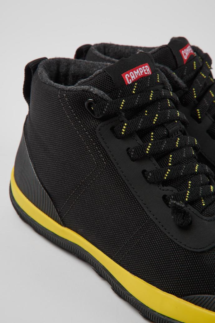 Peu Pista Black textile ankle boots for women by CAMPER