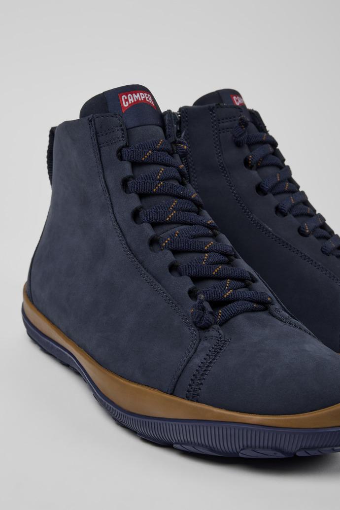 Peu Pista Blue nubuck ankle boots for men by CAMPER