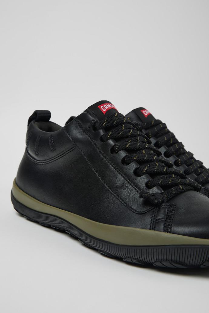 Peu Pista GM Black Leather Ankle Boots for Men. by CAMPER