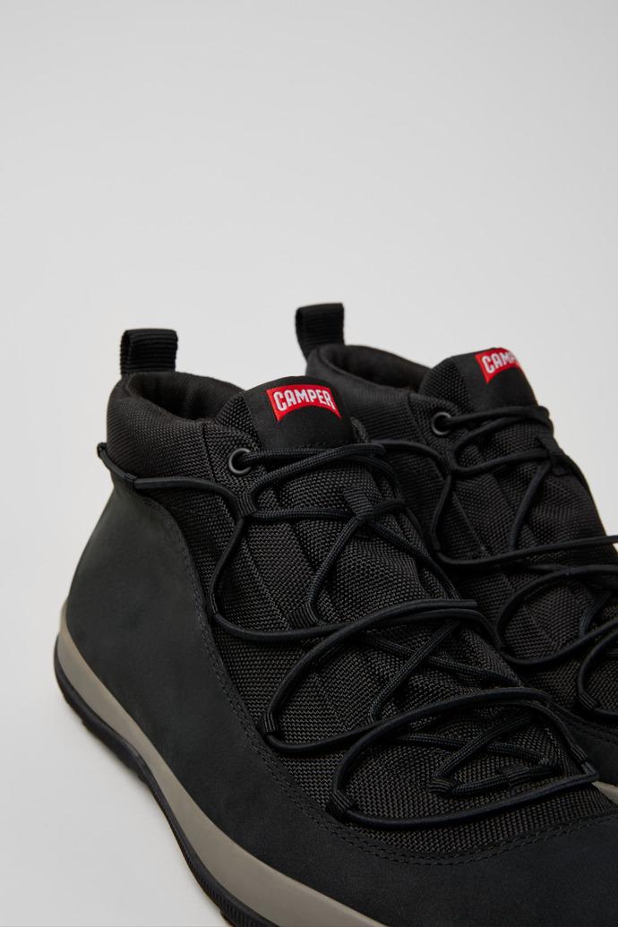 Peu Pista GM Black Textile and Nubuck Mid Boots for Men. by CAMPER