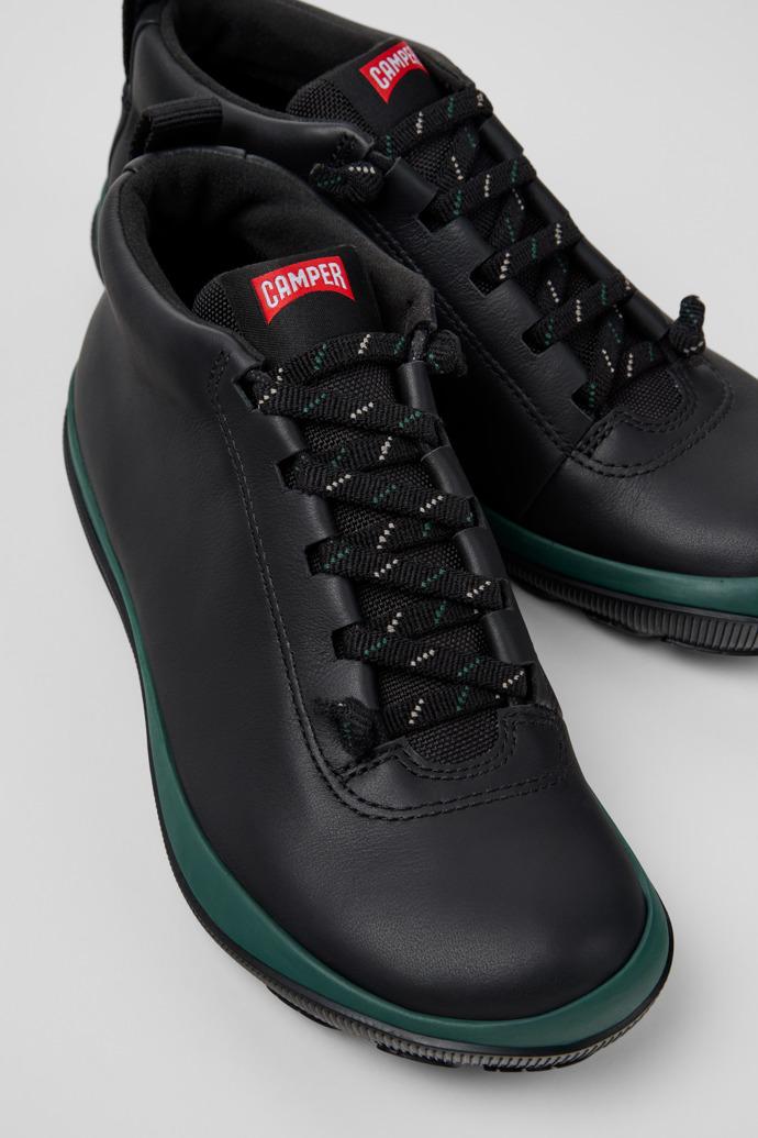 Peu Pista GM - GORE-TEX Black Leather and Textile Ankle Boots for Women. by CAMPER
