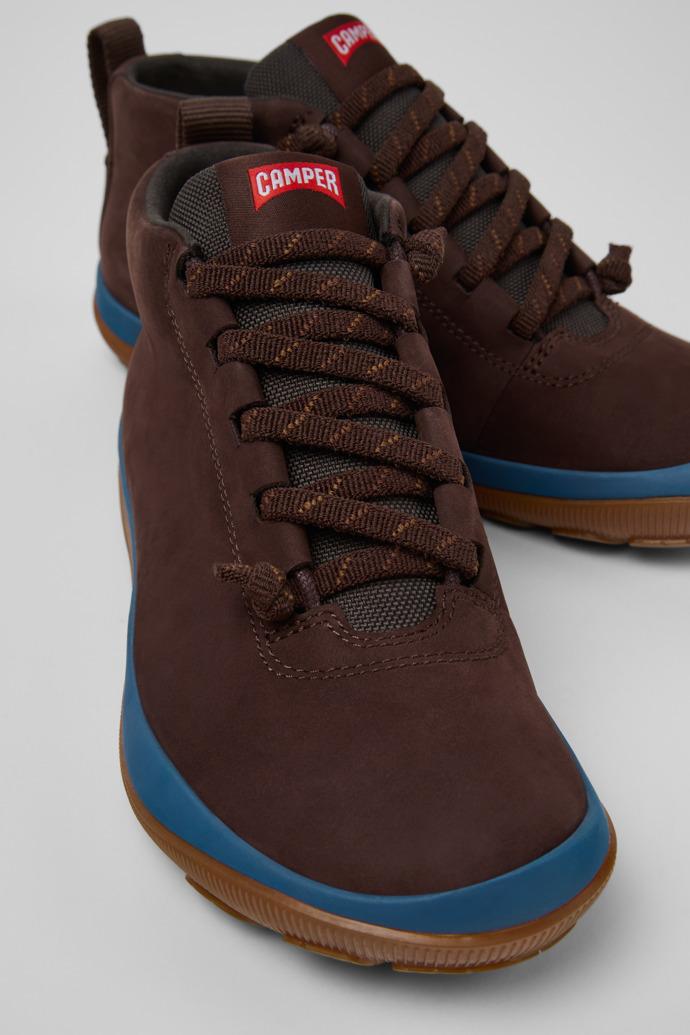 Peu Pista GM - GORE-TEX Brown and Gray Nubuck and Textile Ankle Boots for Women. by CAMPER