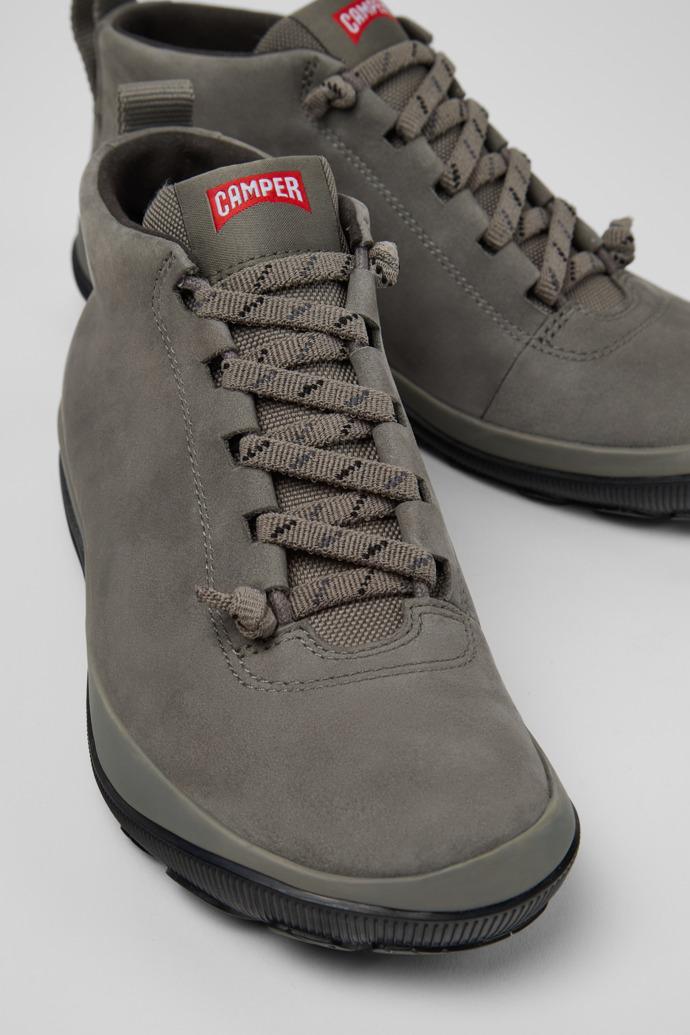 Peu Pista GM - GORE-TEX Gray Nubuck and Textile Ankle Boots for Women. by CAMPER
