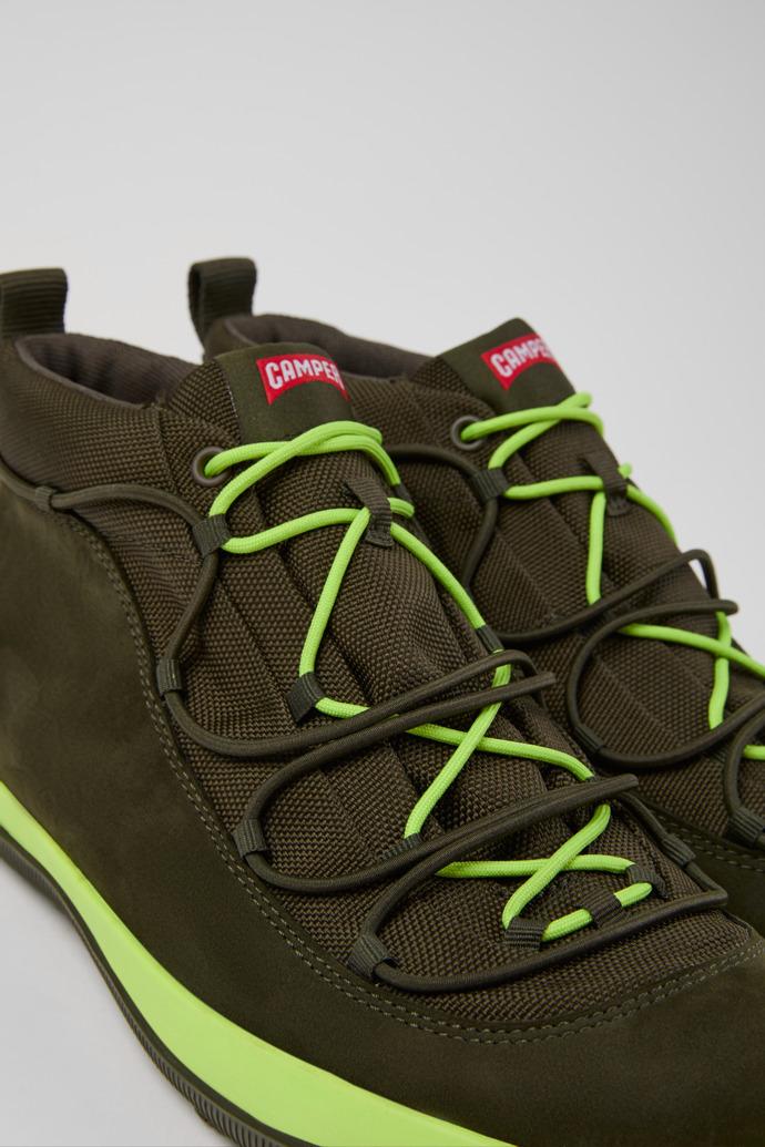 Peu Pista GM Green Textile and Nubuck Mid Boots for Men. by CAMPER