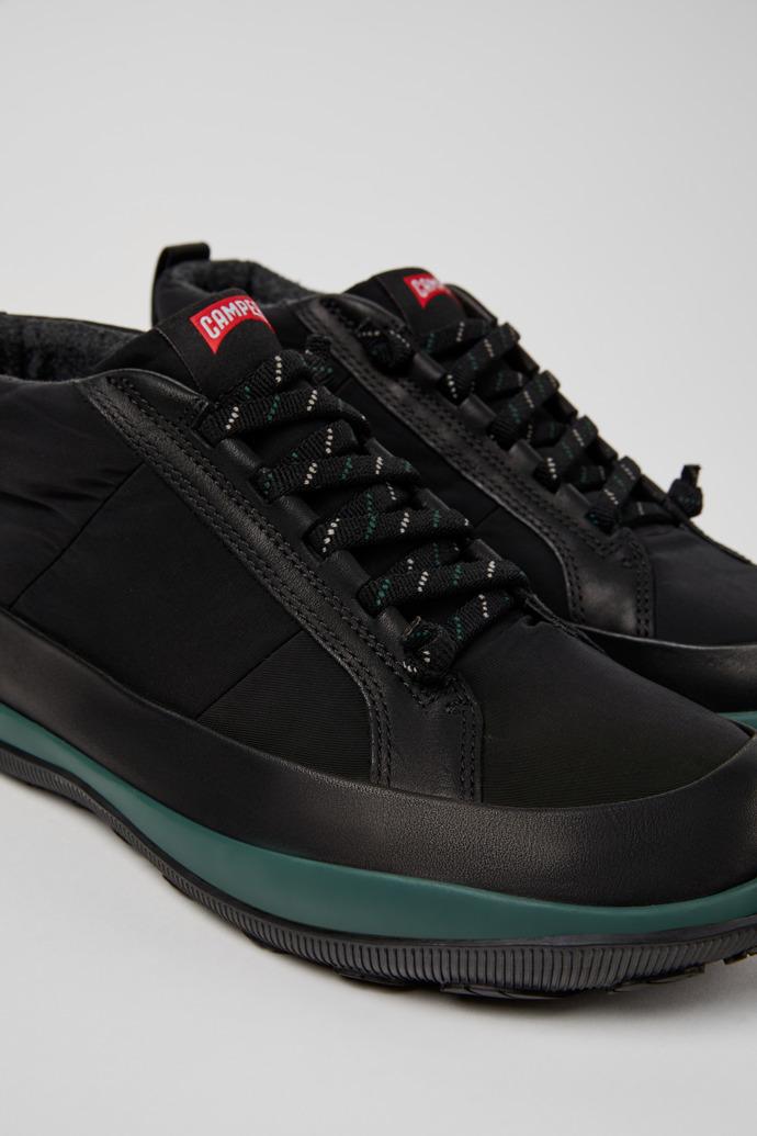 Peu Pista GM - PrimaLoft Black Textile and Leather Ankle Boots for Men. by CAMPER