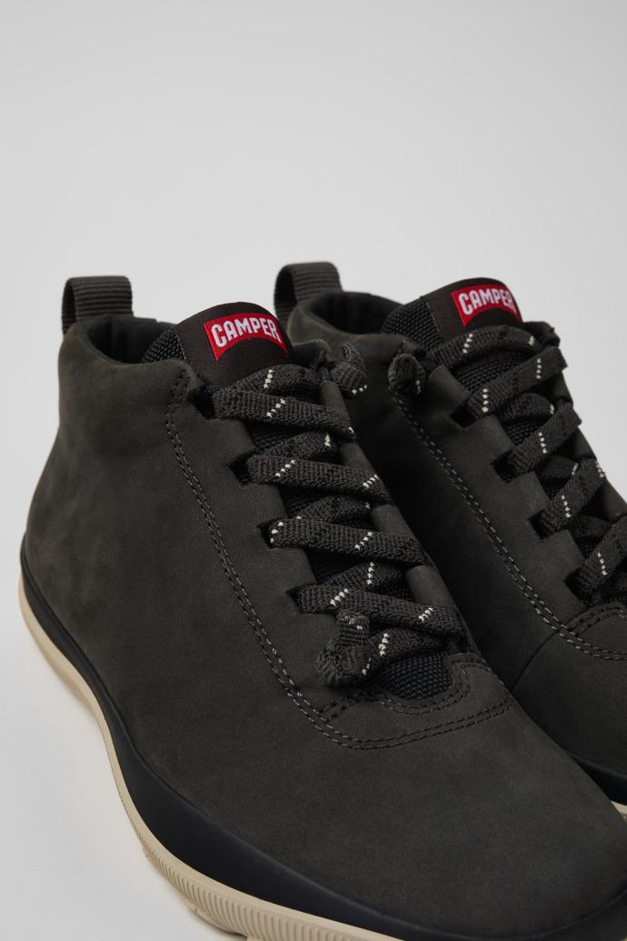 Peu Pista Gray Nubuck and Textile Ankle Boots for Women by CAMPER