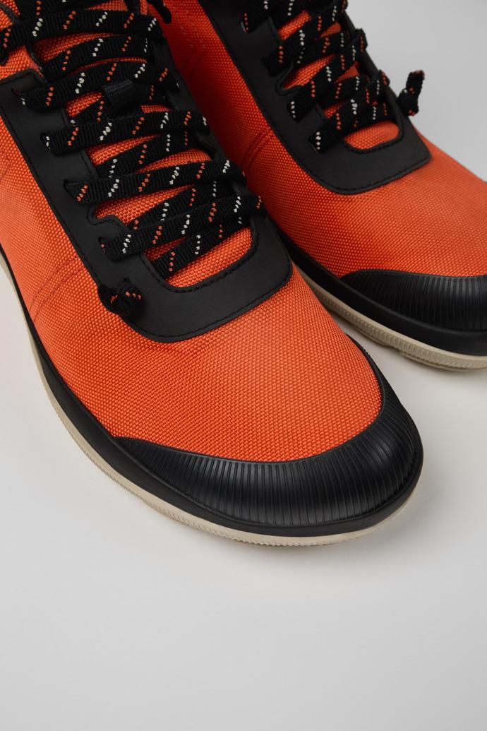 Peu Pista Orange textile ankle boots for men by CAMPER