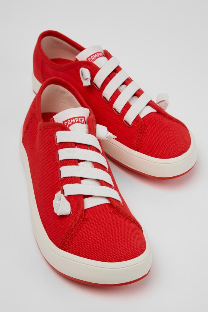 Peu Rambla II Red Textile Sneakers for Women. by CAMPER
