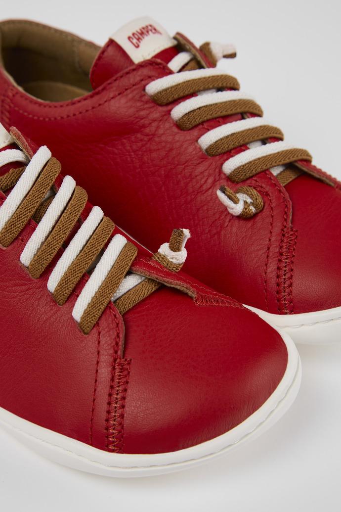 Peu Red Leather Kids' Shoe. by CAMPER