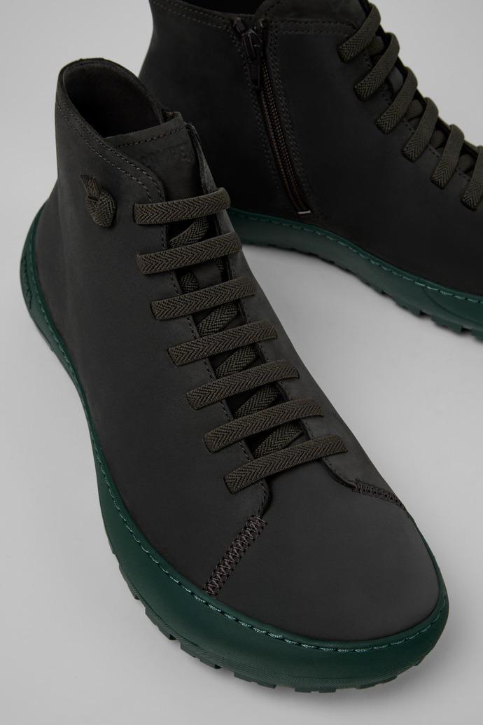 Peu Serra Gray Nubuck Ankle Boots for Men. by CAMPER