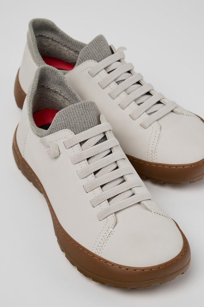 Peu Serra White Leather and Recycled PET Shoes for Women. by CAMPER
