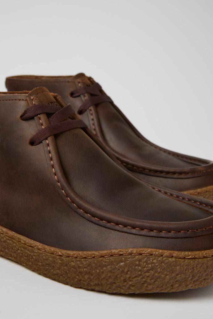 Peu Terreno Brown Nubuck Ankle Boots for Men. by CAMPER