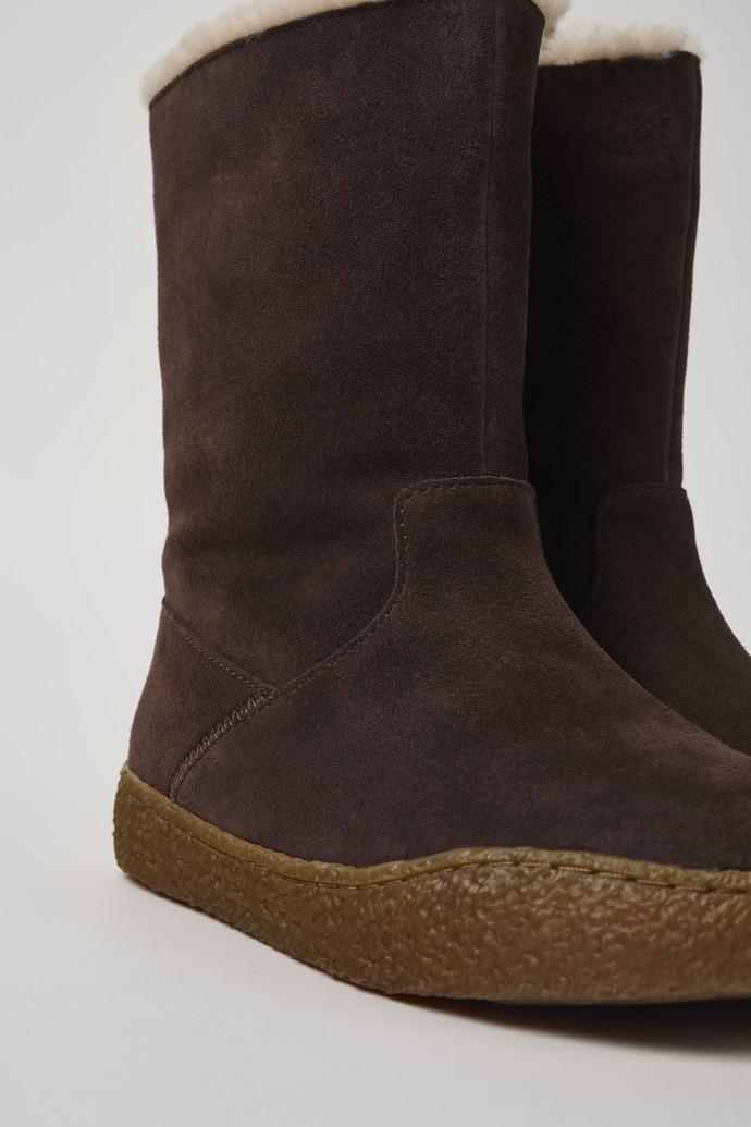 Peu Terreno Brown Nubuck Boots for Women by CAMPER