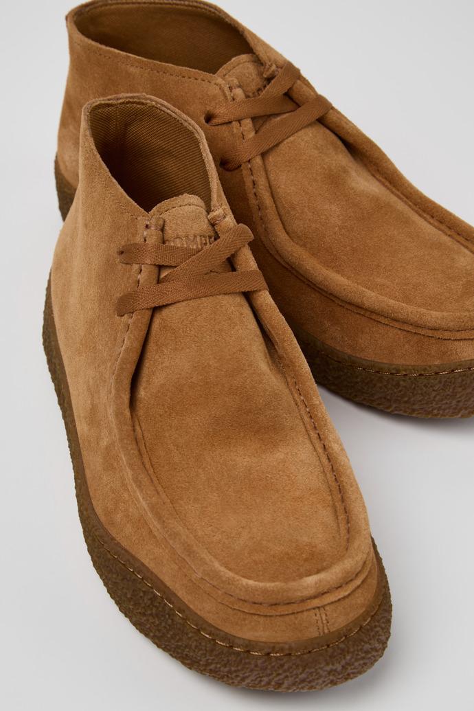 Peu Terreno Brown Suede Ankle Boots for Men. by CAMPER