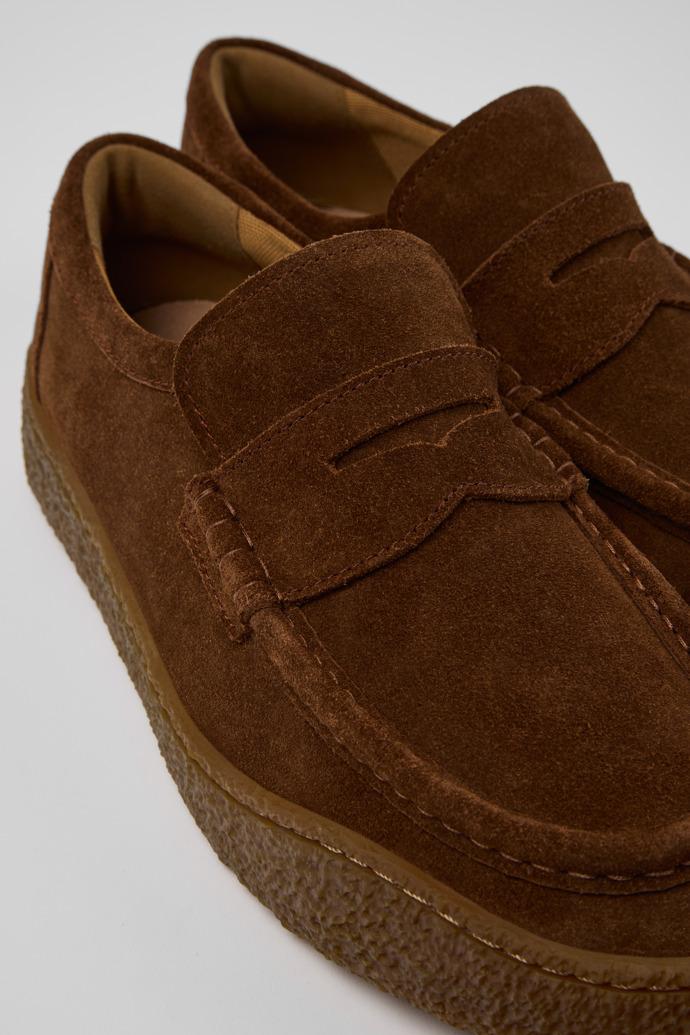 Peu Terreno Brown Suede Moccasins for Men. by CAMPER